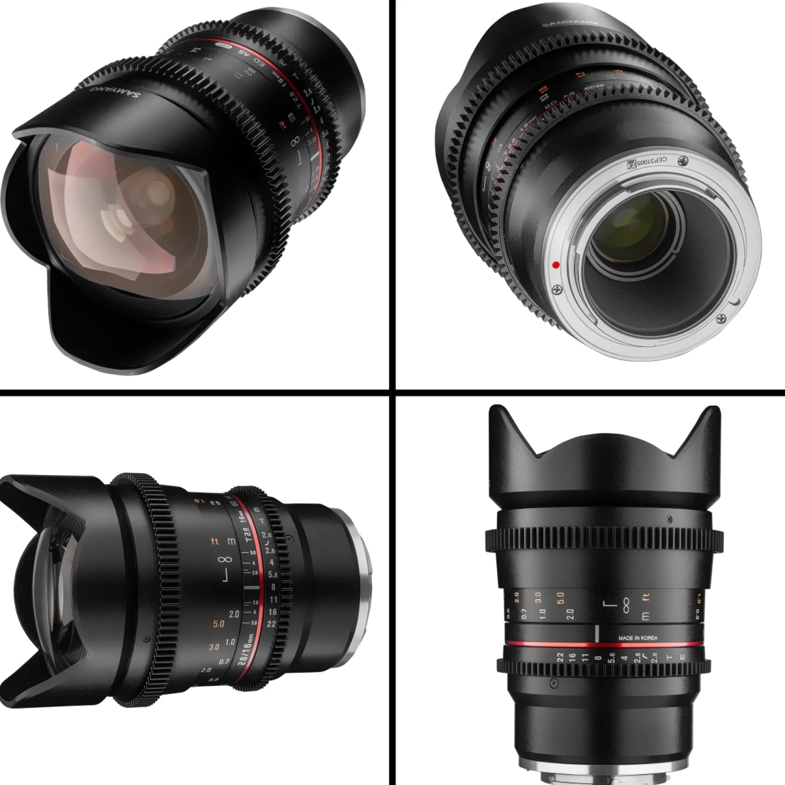 Samyang MF 16mm T2.6 Video DSLR Sony E - manuelles Video Objektiv mit 16mm Festbrennweite für Vollformat oder APS-C Kameras mit Sony E-Mount, ideal für Architektur und Landschaften