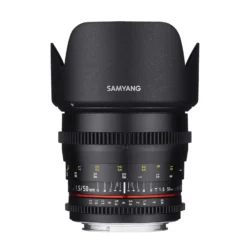 Samyang MF 50 mm T1,5 Video Objektiv DSLR MFT für Vollformat und APS-C Kameras mit stufenloser Blende und weichem Fokus Kameraobjektiv für professionelle Filmaufnahmen