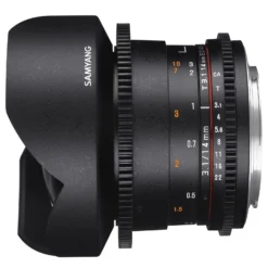 Samyang 14mm T3.1 Video DSLR II für MFT – Vollformat und APS-C Videoobjektiv für MFT Mount, manueller Fokus 0,8 Zahnkranz Gear, 14 mm Weitwinkelobjektiv für MFT-Mount, schwarz