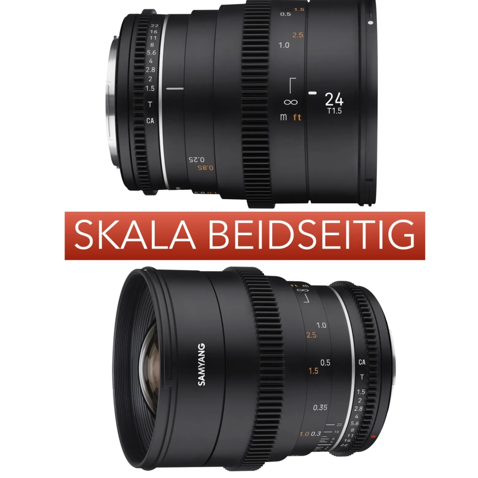 Samyang Normal Cine- und Video Objektiv MF 50mm T1,5 VDSLR MK2 MFT – lichtstark T1,5 für MFT Mount, 50 mm Festbrennweite, Follow Focus Zahnkränze Vollformat, APS-C und MFT, 8K Auflösung