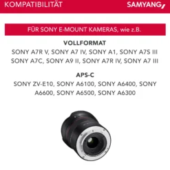 Samyang Objektiv AF 18 mm F2.8 FE (Tiny but Super Wide) – Autofokus Vollformat APS-C Festbrennweite – kompatibel mit Sony E-Mount – Alpha A9 A7 A7C II A7C R A6600 A6500 A6400 A6300 A6000 A5100 A5000