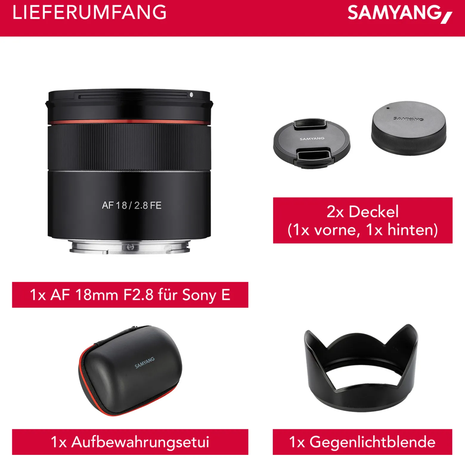 Samyang Objektiv AF 18 mm F2.8 FE (Tiny but Super Wide) – Autofokus Vollformat APS-C Festbrennweite – kompatibel mit Sony E-Mount – Alpha A9 A7 A7C II A7C R A6600 A6500 A6400 A6300 A6000 A5100 A5000