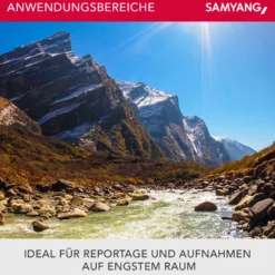 Samyang Objektiv MF 7,5mm F3,5 Fisheye MFT APS-C Sensor, 180° Bildwinkel, ideal für Reportage & enge Räume