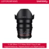 SAMYANG Objektiv Video DSLR II Sony E 24 mm / T1.5 Manueller Fokus Videoobjektiv 0,8 Zahnkranz Gear, Weitwinkelobjektiv, schwarz