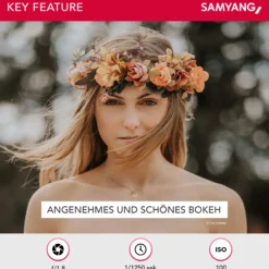 Samyang Porträt Objektiv AF 75mm F1.8 FE (Tiny but Absolute) - Autofokus Vollformat u. APS-C Festbrennweite - kompatibel mit Sony E Mount
