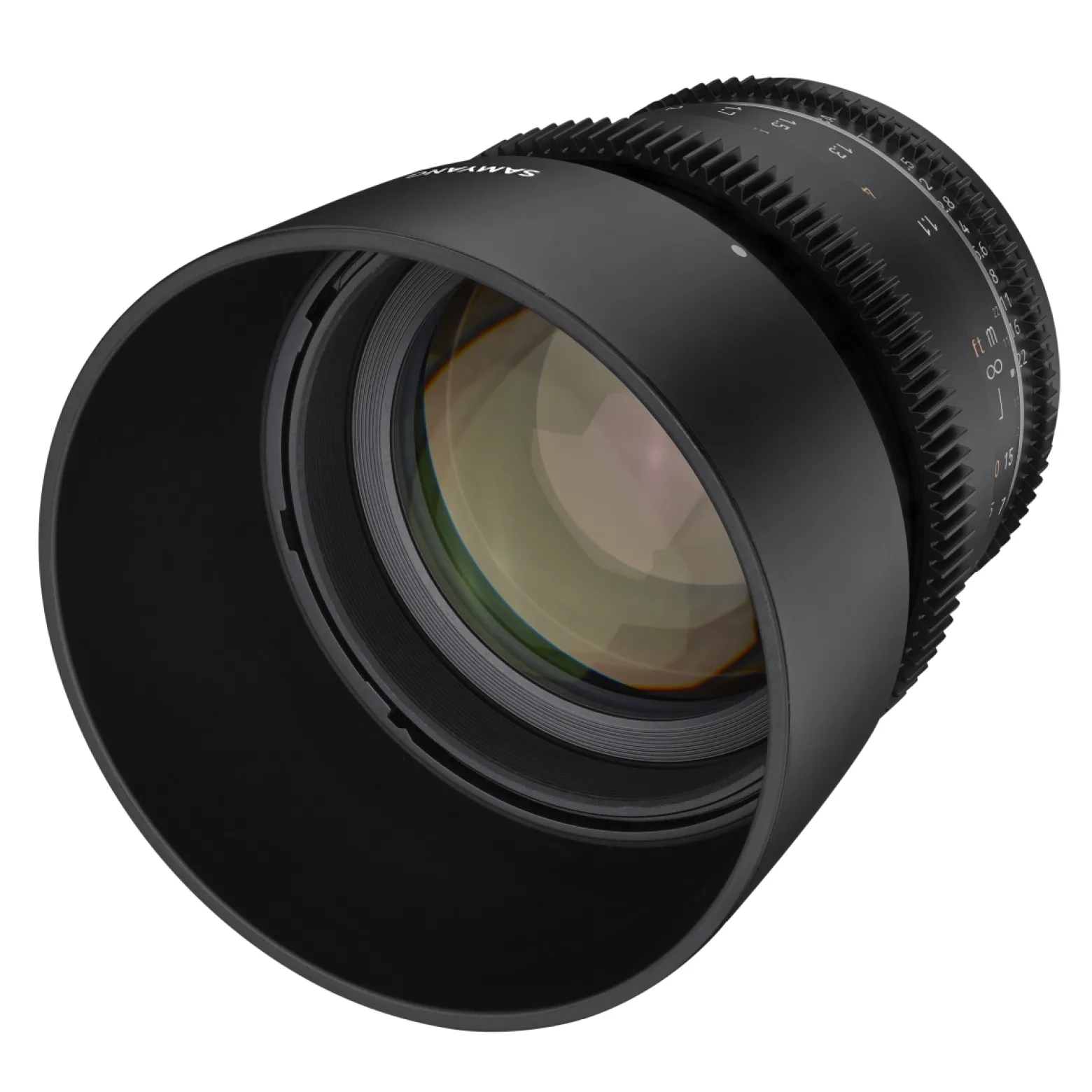 Samyang Tele Cine- und Video Objektiv MF 85mm T1,5 VDSLR MK2 – lichtstark T1,5 kompatibel mit Canon EF Mount, 85 mm Festbrennweite, Follow Focus Zahnkränze Vollformat und APS-C, 8K Auflösung