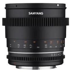 Samyang Tele Cine- und Video Objektiv MF 85mm T1,5 VDSLR MK2 – lichtstark T1,5 kompatibel mit Canon EF Mount, 85 mm Festbrennweite, Follow Focus Zahnkränze Vollformat und APS-C, 8K Auflösung