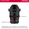 Samyang Weitwinkel Cine-und Videoobjektiv MF 24mm T1,5 VDSLR MK2 – lichtstark T1,5 kompatibel mit Canon EF Mount, 24mm Festbrennweite, Follow Focus Zahnkränze Vollformat und APS-C, 8K Auflösung