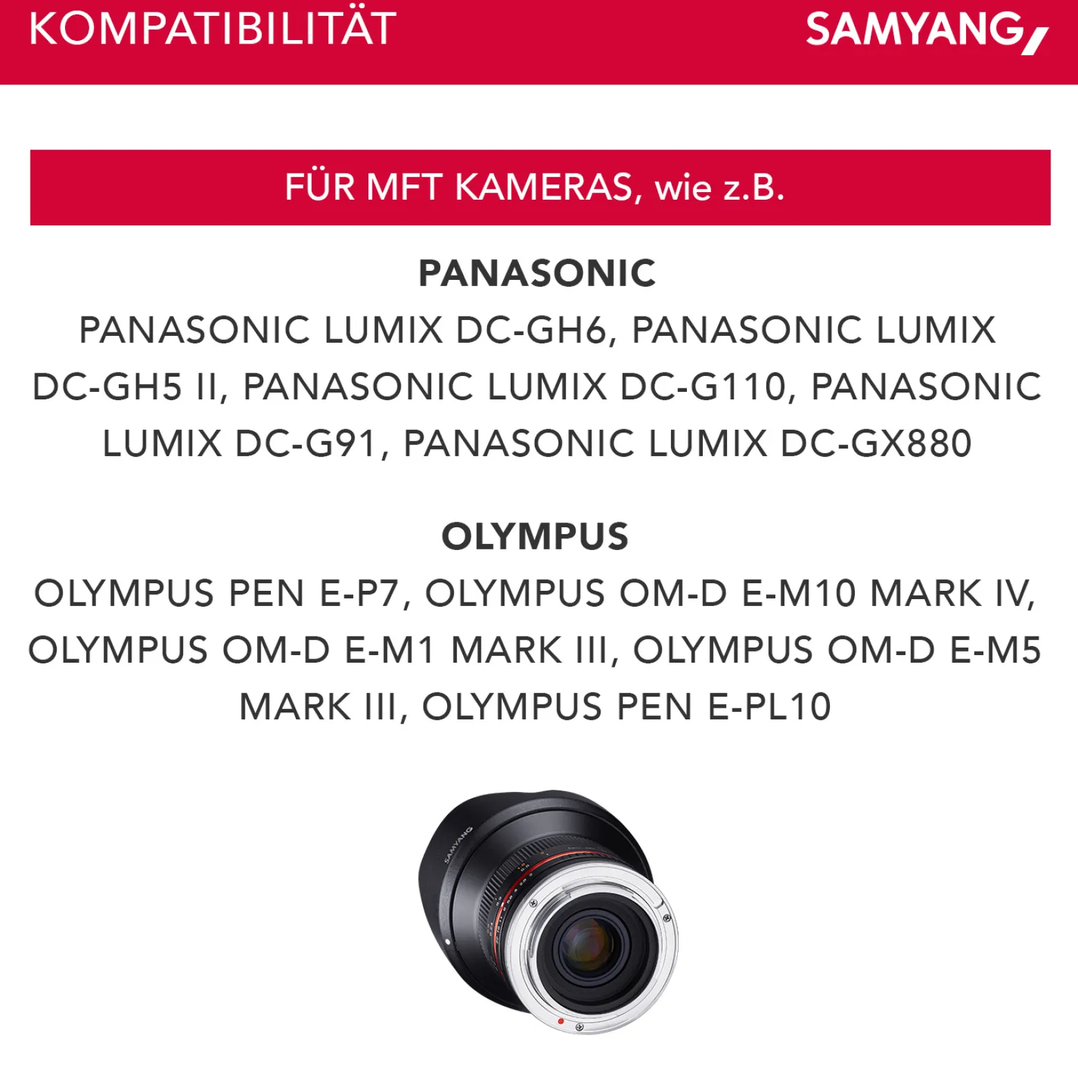 Samyang Weitwinkel Festbrennweite Objektiv 12mm F2.0 APS-C für MFT – APS-C, MF – kompatibel mit Olympus OM-D E-M1 III, Pen E PL10, OM-D E-M5 III, kompatibel mit Panasonic Lumix DC-G91 – schwarz