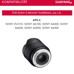 Samyang Weitwinkel Objektiv AF 12mm F2.0 E kompatibel mit Sony E Mount – Autofokus APS-C Festbrennweite – für Kameras Alpha 6600 6500 6400 6300 6100 6000 5100 5000 NEX – schwarz