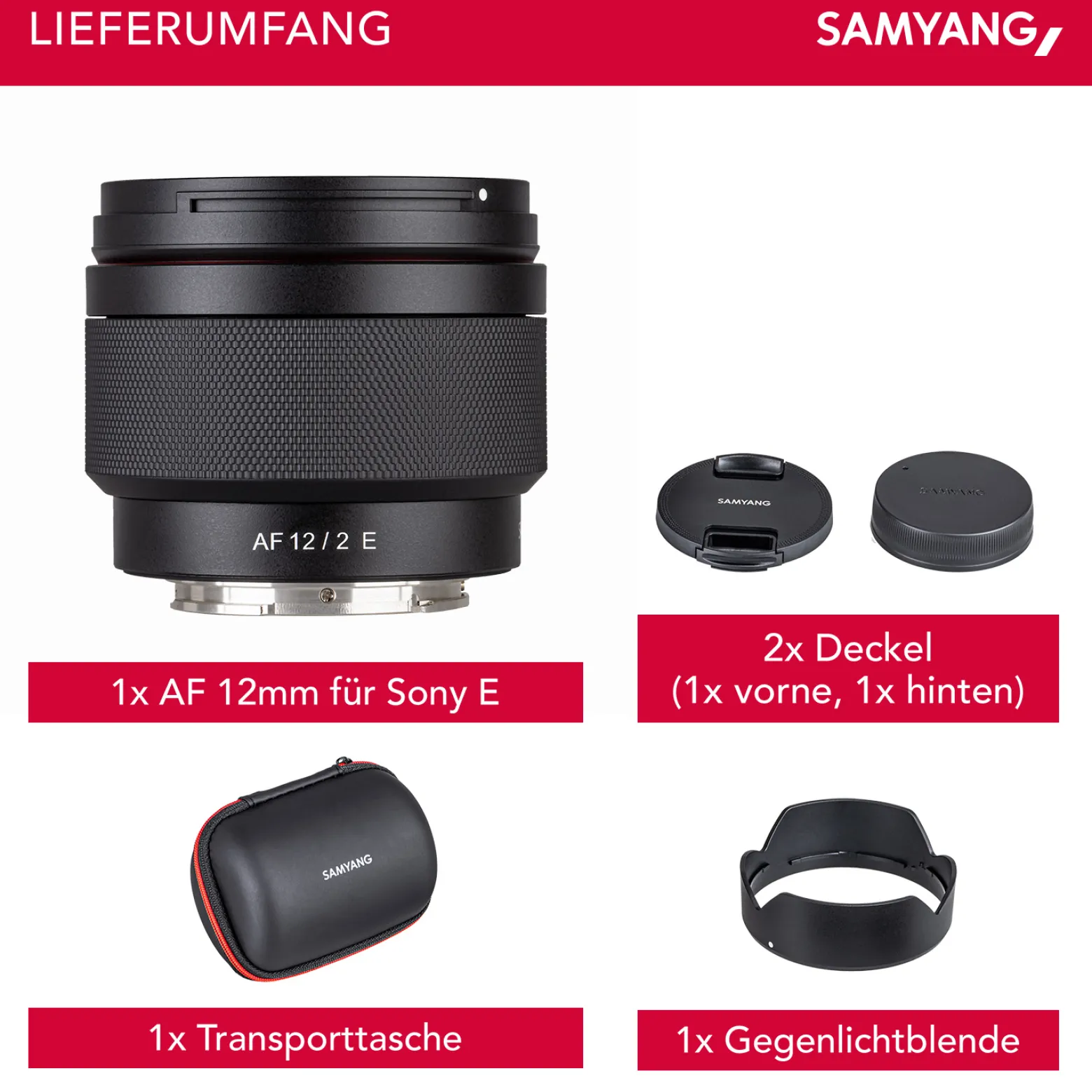 Samyang Weitwinkel Objektiv AF 12mm F2.0 E kompatibel mit Sony E Mount – Autofokus APS-C Festbrennweite – für Kameras Alpha 6600 6500 6400 6300 6100 6000 5100 5000 NEX – schwarz