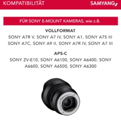 Samyang Weitwinkel Objektiv AF 14mm F2,8 kompatibel mit Sony FE – Autofokus Ultra mit 14 mm Festbrennweite – für spiegellose Vollformat und APS-C Kameras mit E Mount – Metallgehäuse
