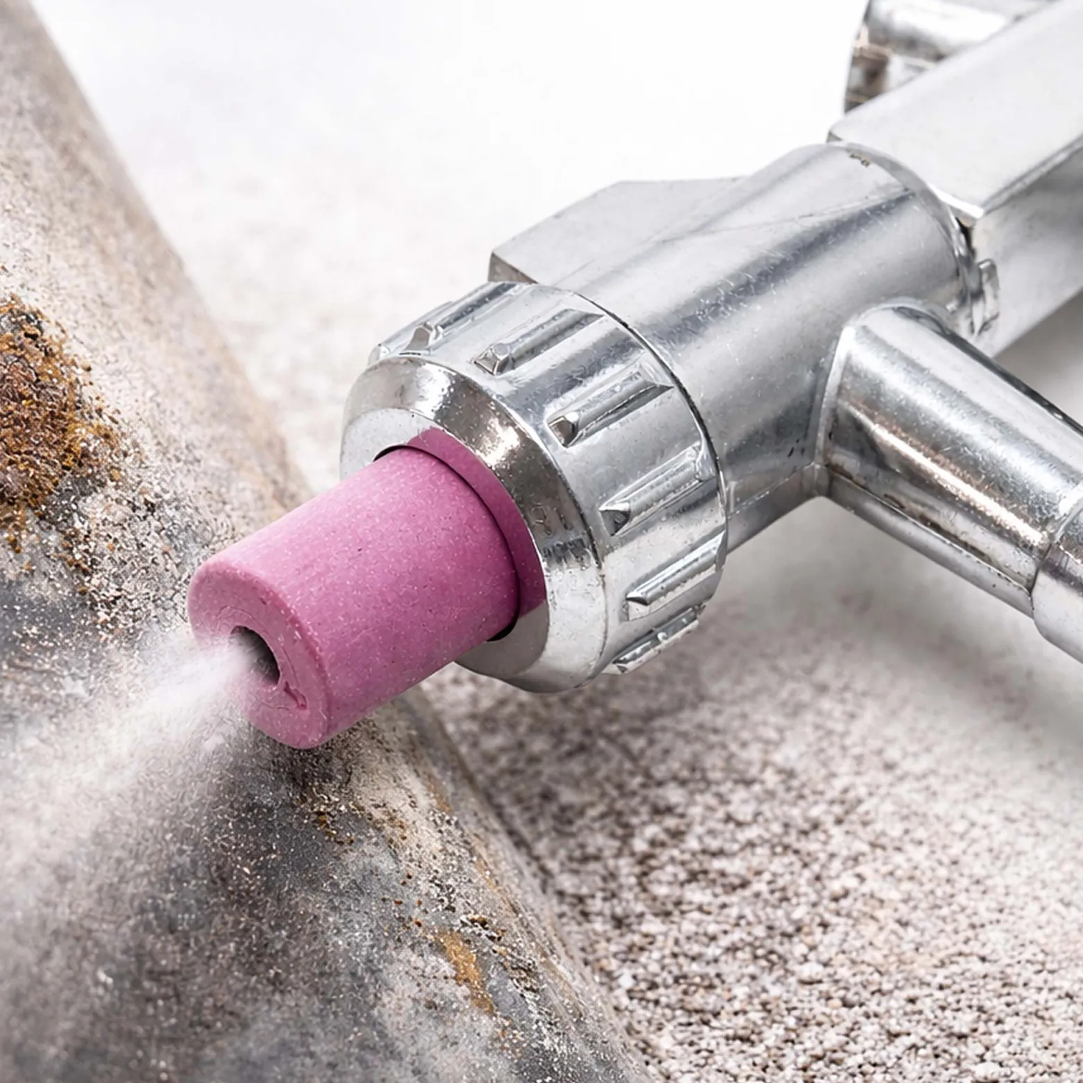Sandstrahlpistole mit Druckluftanschluss inkl. Keramikdüsen 4/5/6/7mm, entfernt Rost u. Farbe