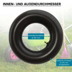 Schlauch für den Rasenmäherreifen 15x6.00-6 mit Winkelventil Reifendecke Reifenschlauch Traktor
