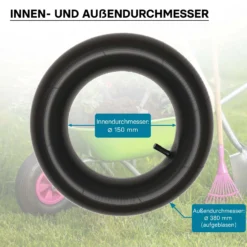 Schlauch für den Rasenmäherreifen 15x6.00-6 mit geradem Ventil Reifendecke Reifenschlauch Traktor