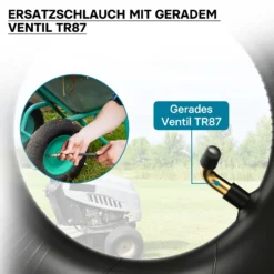 Schlauch für den Rasenmäherreifen 13x5.00-8 mit Winkelventil Reifendecke Reifenschlauch Traktor