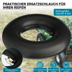 Schlauch für den Rasenmäherreifen 13x5.00-8 mit Winkelventil Reifendecke Reifenschlauch Traktor