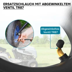 Schlauch für Rasenmäherreifen 16 x 6.50 – 8 mit Winkelventil zur Selbstmontage