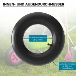 Schlauch für Rasenmäherreifen 11x4.00-5 mit Winkelventil zur Selbstmontage