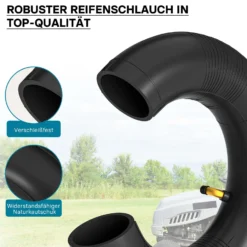 Schlauch für Rasenmäherreifen 11x4.00-5 mit Winkelventil zur Selbstmontage