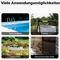 Schmutzwasserpumpe 7000l/h, 400W, max. Förderhöhe 7,5m, Fremdkörper bis Ø5mm