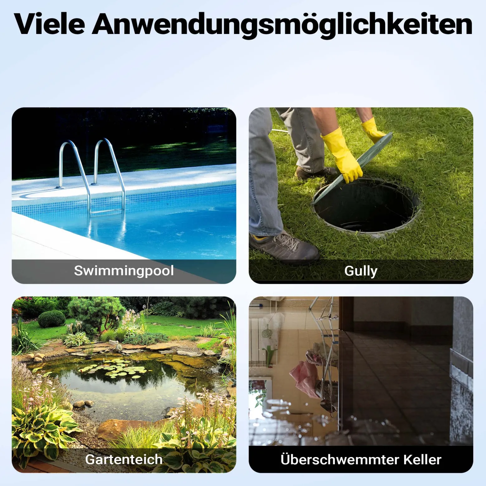 Schmutzwasserpumpe 550 W 10500 l/h Tauchpumpe Gartenpumpe Brunnenpumpe Entwässerungspumpe