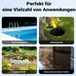 Schmutzwasserpumpe 900 W 14000 l/h Tauchpumpe Gartenpumpe Brunnenpumpe Entwässerungspumpe