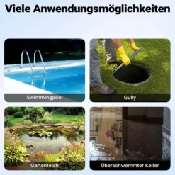 Schmutzwasserpumpe 750 W 12500 l/h Tauchpumpe Gartenpumpe Brunnenpumpe Entwässerungspumpe