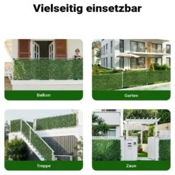 Sichtschutznetz Blätteroptik 300cm x 150cm Mauerabdeckung Sichtschutz Plane Netz