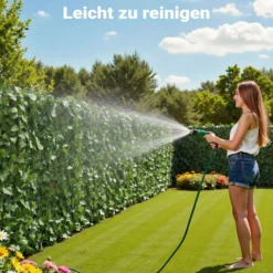 Sichtschutznetz Blätteroptik 300cm x 150cm Mauerabdeckung Sichtschutz Plane Netz