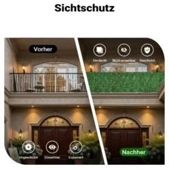 Sichtschutznetz Blätteroptik 300cm x 150cm Mauerabdeckung Sichtschutz Plane Netz
