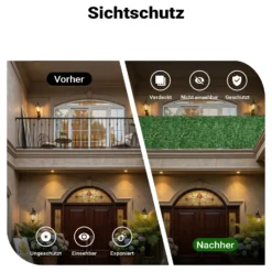 Sichtschutznetz Blätteroptik 300cm x 100cm Mauerabdeckung Sichtschutz Plane Netz