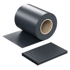 Sichtschutz Streifen, 35mx19cm anthrazit aus PVC 650g/m², mit 20 Clips, Zaunfolie