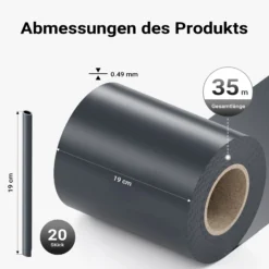 Sichtschutz Streifen, 35mx19cm anthrazit aus PVC 650g/m², mit 20 Clips, Zaunfolie