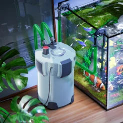 SunSun Aquarium Außenfilter HW404A 2000 L/h 4 Stufen Kammerfilter Filtermaterial Aquariumfilter