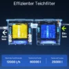 SunSun Bio CBF-350B Teichfilter bis 60000L Teichvolumen max. 10000L/h 2-Kammer Durchlauffilter Modulteichfilter Teich Filter Biofilter