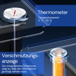 SunSun Bio CBF-350 Teichfilter bis 12000L Teichvolumen max. 8000L/h 1-Kammer Durchlauffilter Modulteichfilter Teich Filter Biofilter