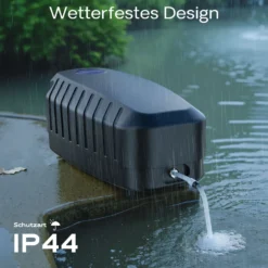 SunSun CAP-10 Sauerstoffpumpe 4 W, Luftpumpe für 3 m³ Aquarium und Gartenteich, Teichbelüfter 5 l/min mit 4 Luftausgängen, Belüftungspumpe mit Luftstein und Rückschlagventil
