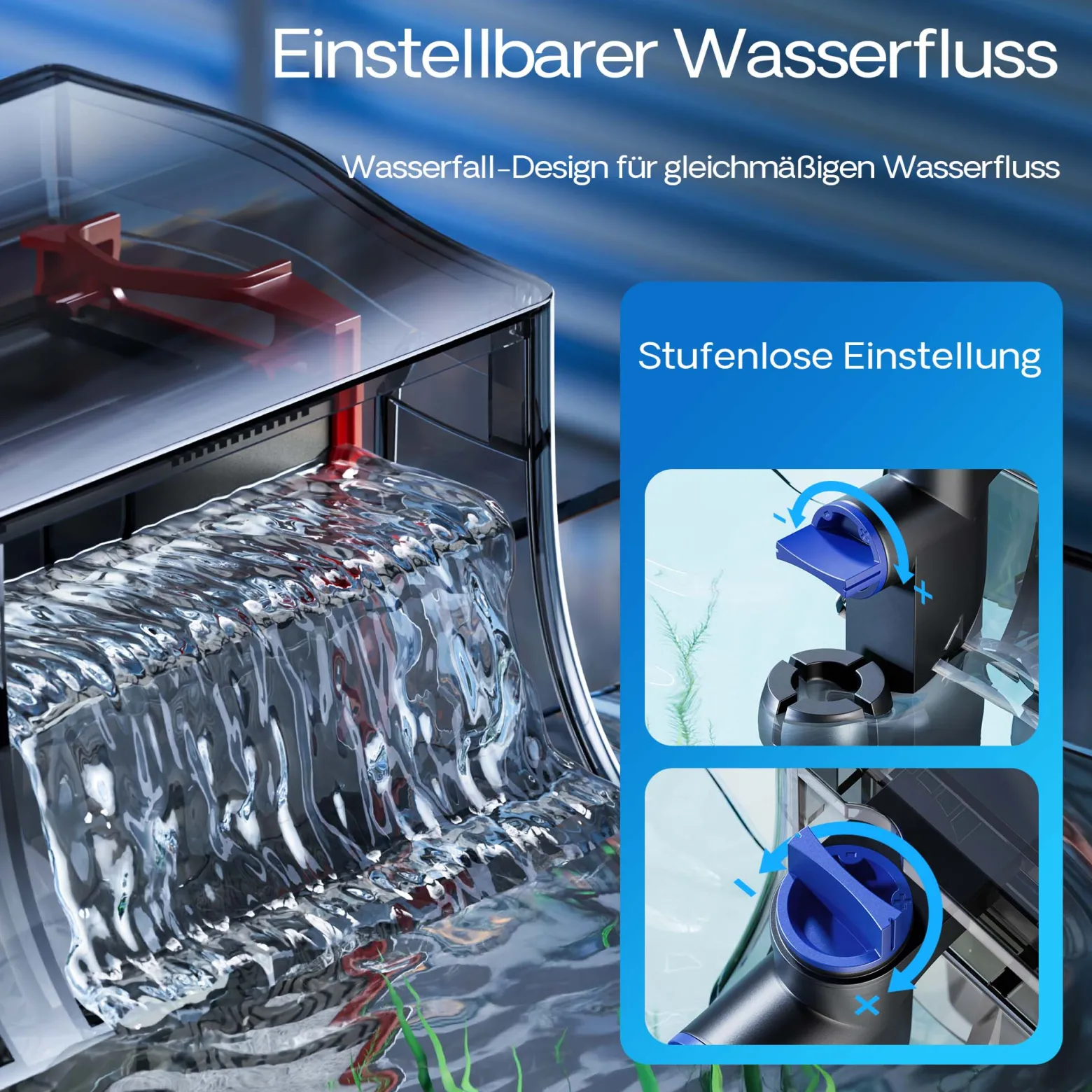 SunSun CBG-800 Hang On Filter mit UVc-Lampe, Anhängefilter 800 l/h für Aquarien bis 190 L