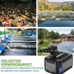 SunSun CDF-3800 Teichpumpe 24V DC 3600 l/h 20 W, Bachlaufpumpe mit integriertem Blockier- und Trockenlaufschutz