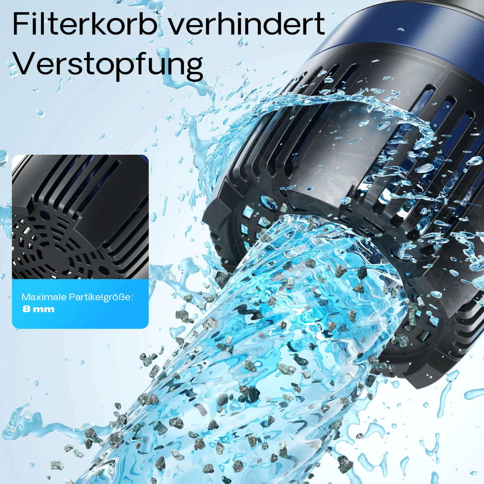 SunSun CEF-26000 Rohrpumpe 26.000 l/h / 135 W Hochleistungs Teichpumpe, Strömungspumpe mit Keramikwelle, Umwälzpumpe, Teichfilter