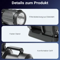 SunSun CET-30000 SuperECO Teichpumpe 28.000 l/h / 400 W, energiesparende Filterpumpe, Bachlaufpumpe für Koiteiche, Umwälzpumpe, Gartenteichpumpe