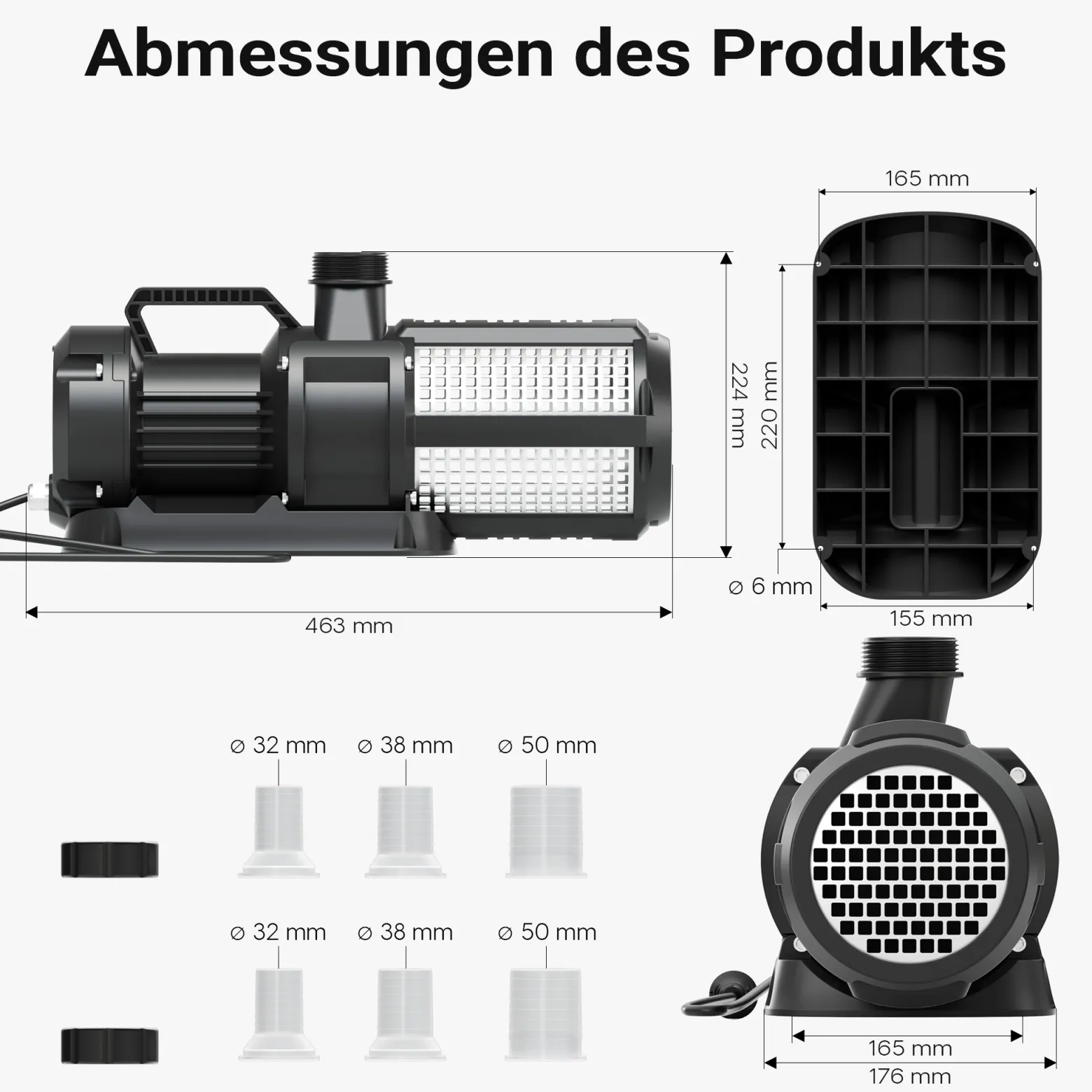 SunSun CET-30000 SuperECO Teichpumpe 28.000 l/h / 400 W, energiesparende Filterpumpe, Bachlaufpumpe für Koiteiche, Umwälzpumpe, Gartenteichpumpe