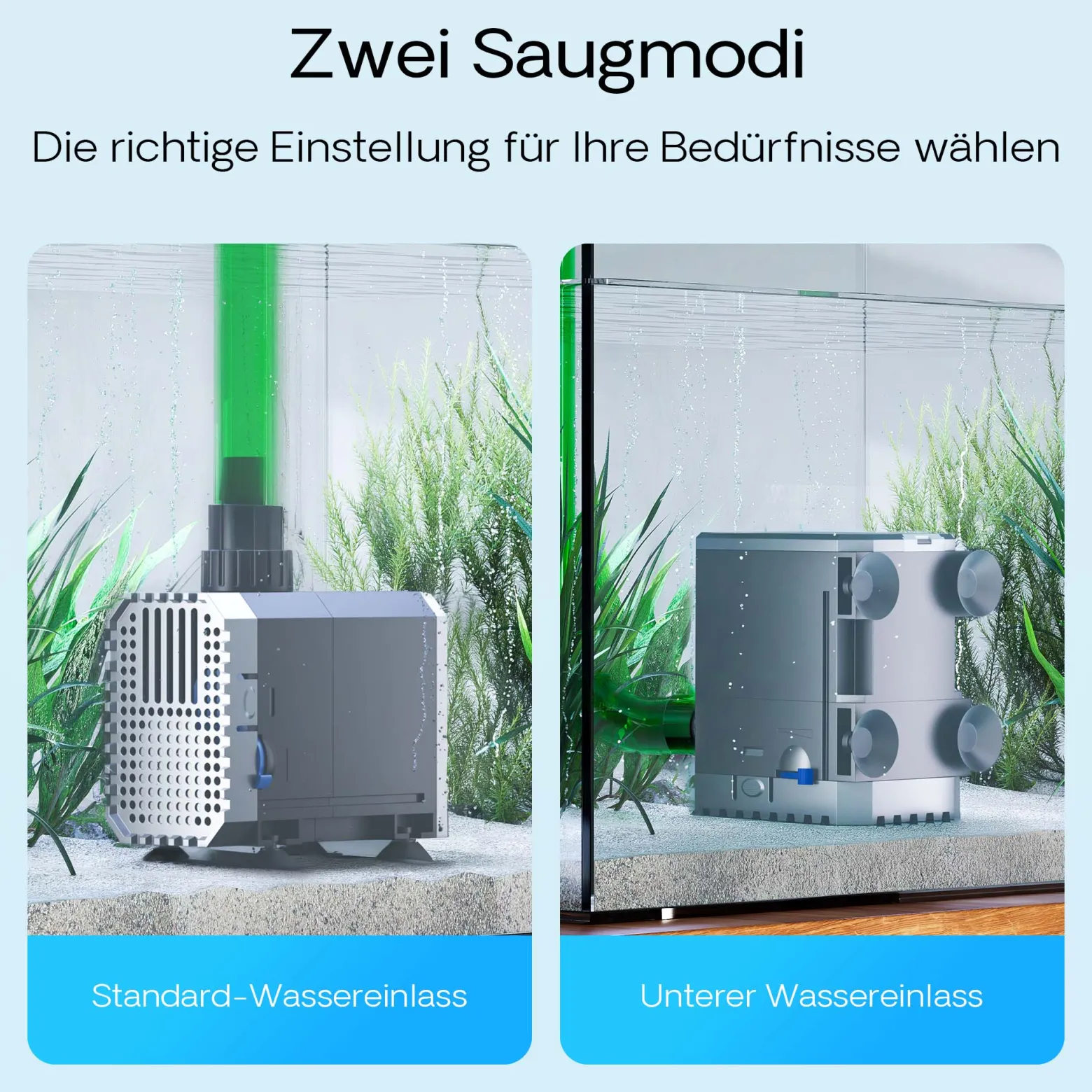 SunSun CHJ-600 ECO Aquarium Pumpe 600 l/h 8 W Aquariumpumpe mit regulierbarem Durchfluss für kleines Aquarium für Süßwasser und Salzwasser