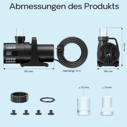SunSun CMP-28000 Teichpumpe 28.000 l/h / 580 W Hochleistungs Filterpumpe Bachlaufpumpe für Koiteiche Gartenteichpumpe Teichfilterpumpe Umwälzpumpe