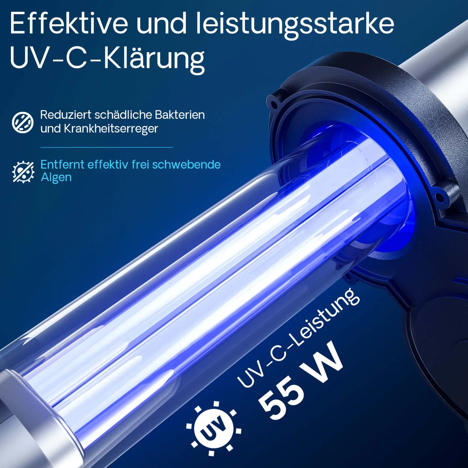 SunSun CPA-50000 Druckteichfilter 13.000 l/h / 55 W UVC Einheit, Teichdruckfilter für Teiche bis 80.000 Liter, Teichklärer, Filteranlage