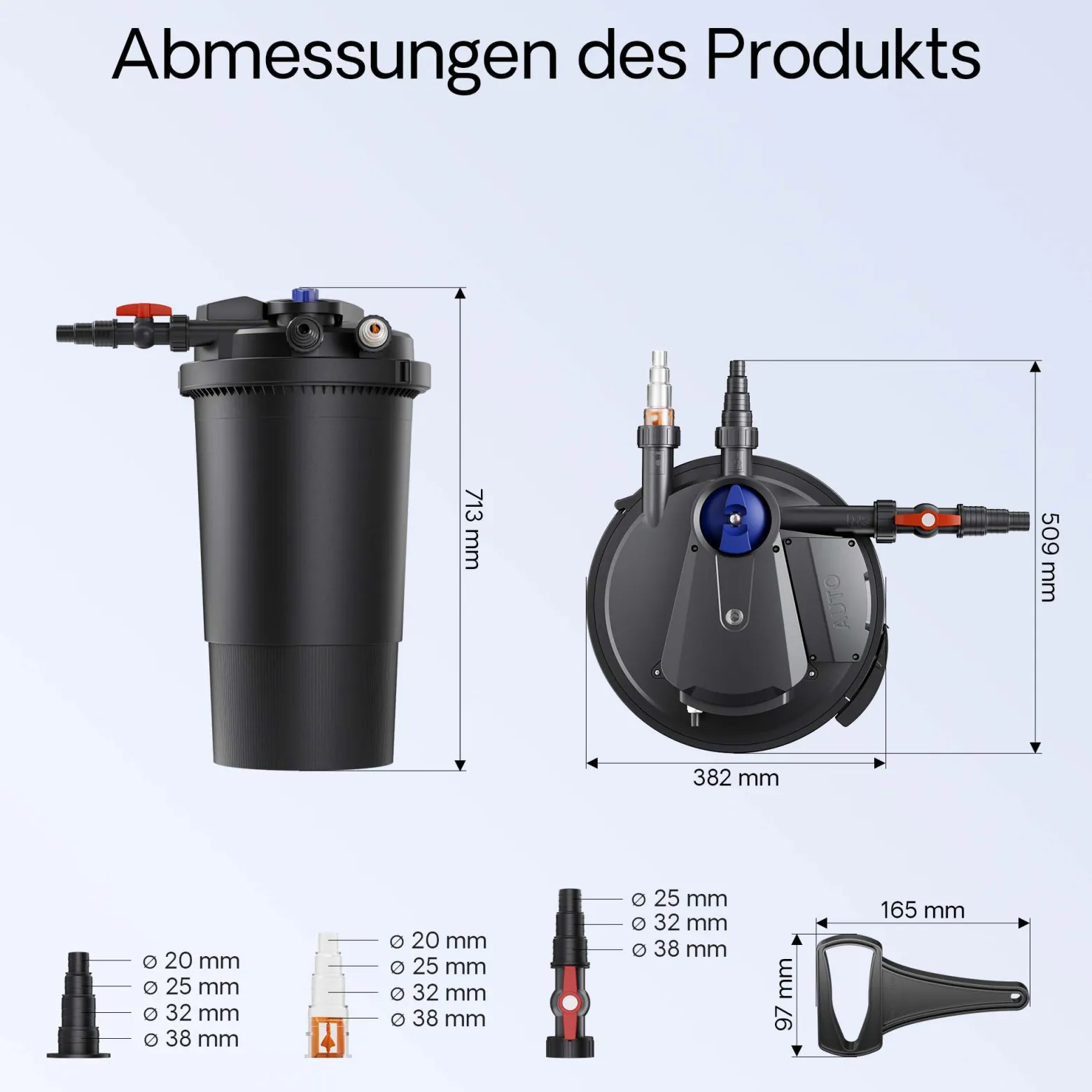 SunSun CPA-15000 Druckteichfilter 10.000 l/h / 18 W UVC Einheit, Teichdruckfilter für Teiche bis 30.000 Liter, Teichklärer, Filteranlage