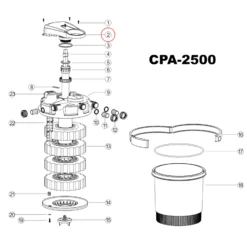 SunSun CPA-2500 Druckteichfilter Ersatzteil UVC Anschlusseinheit Teich Filter