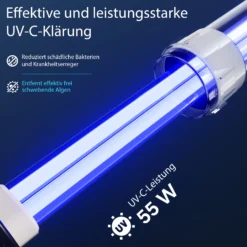SunSun CPF-30000 Druckteichfilter 12.000 l/h / 55 W UVC Einheit, Teichdruckfilter für Teiche bis 60.000 Liter, Teichklärer, Filteranlage