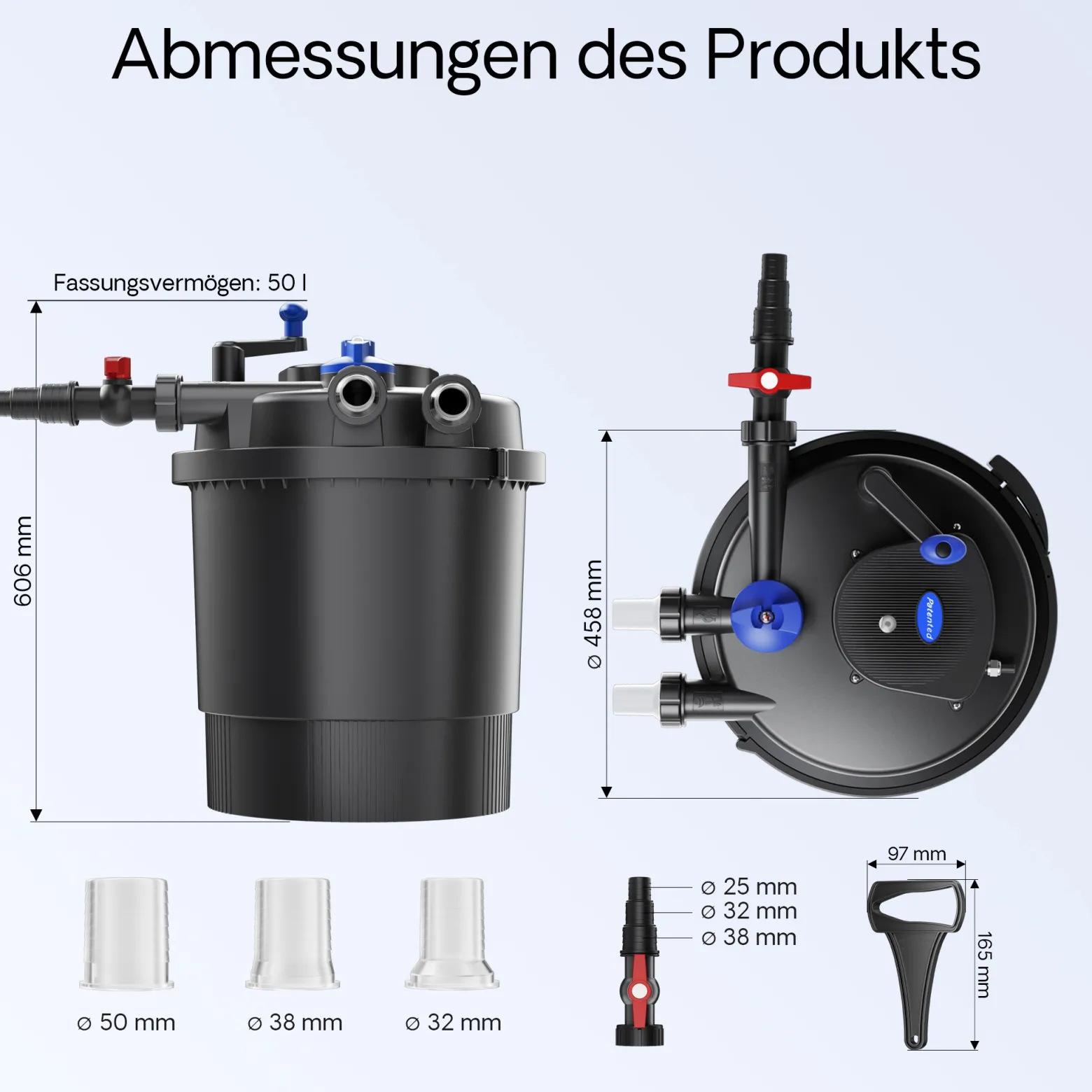 SunSun CPF-20000 Druckteichfilter 12.000 l/h / 36 W UVC Einheit, Teichdruckfilter für Teiche bis 40.000 Liter, Teichklärer, Filteranlage